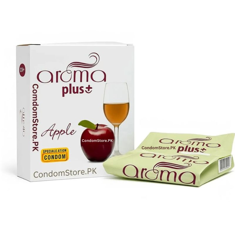 Aroma Plus Apple Condoms (3 Pack) - Green Apple Flavor & Dotted