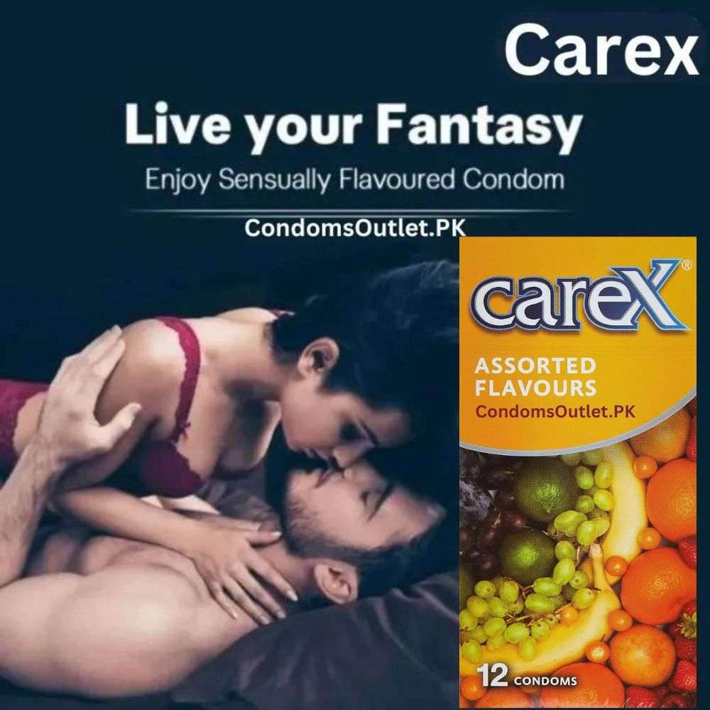 Carex Assorted Flavour Condoms - 12 Pack - 6 Delicious Fruity Tastes