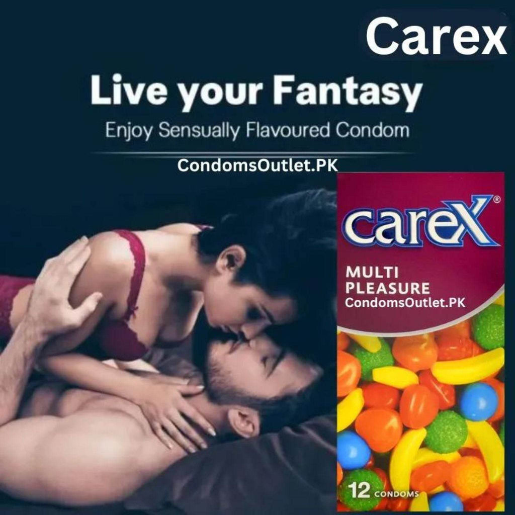 Carex Assorted Flavour Condoms - 12 Pack - 6 Delicious Fruity Tastes