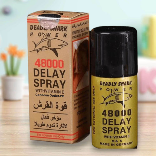 Deadly Shark Power 48000 Delay Spray - 45ml - Long Lasting Timing Spray