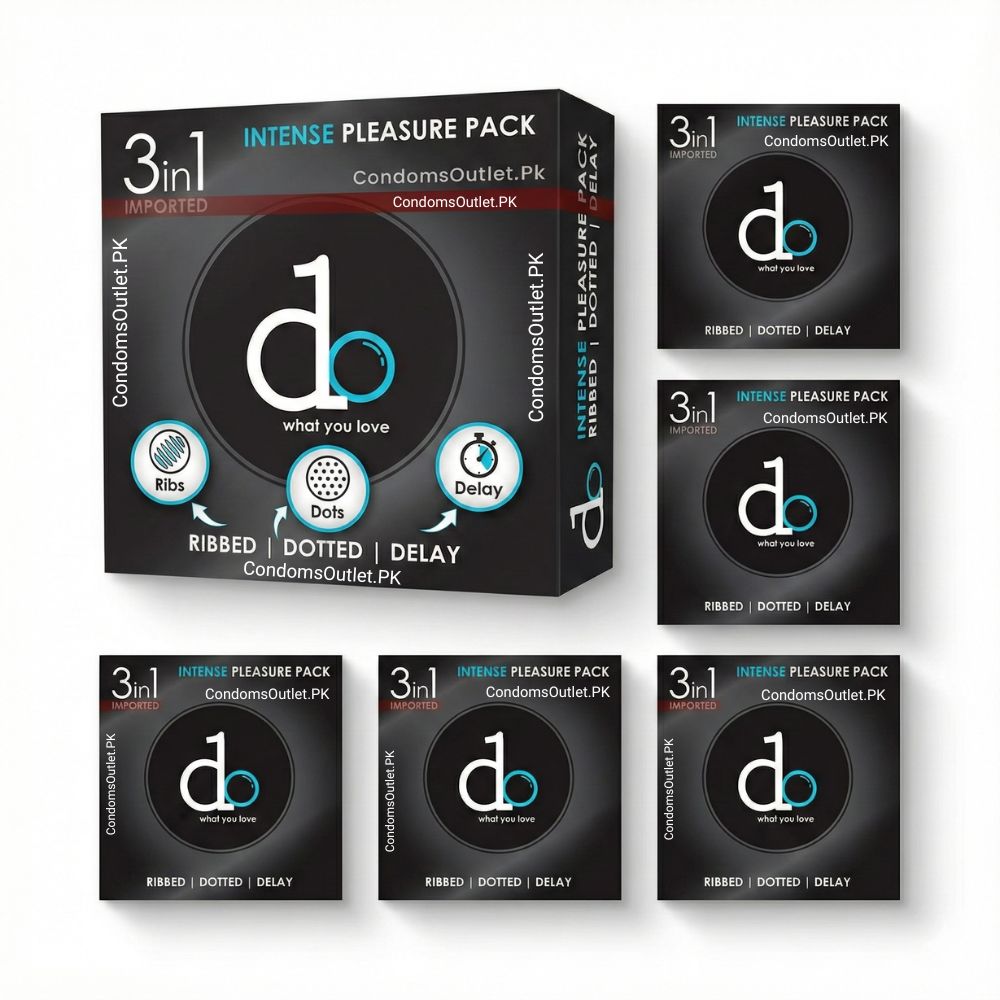 Do 3-in-1 Condoms - 18 Pack Dispenser - Delay, Dotted & Ribbed