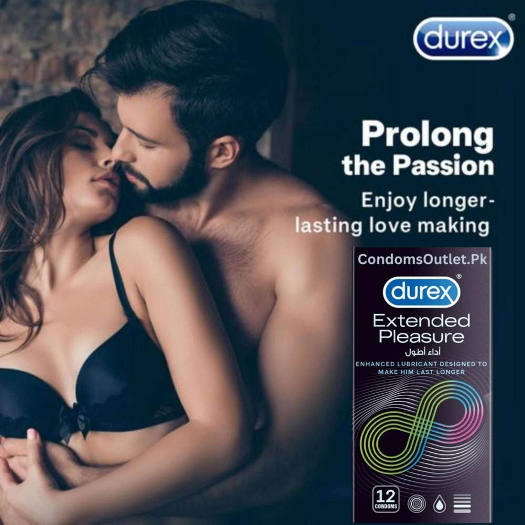 Durex Extended Pleasure Condoms - 12 Pack - Long Lasting Delay Performance