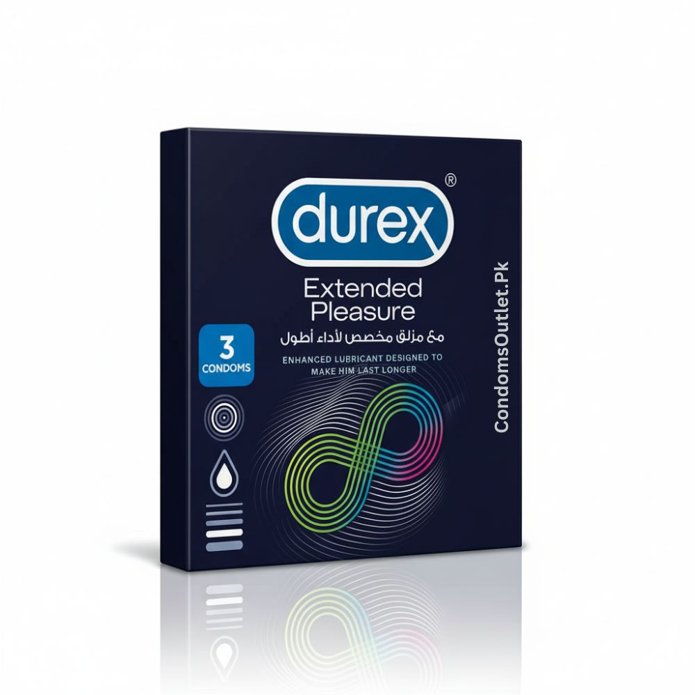 Durex Extended Pleasure Condoms - 3 Pack - Long Lasting Delay Lube