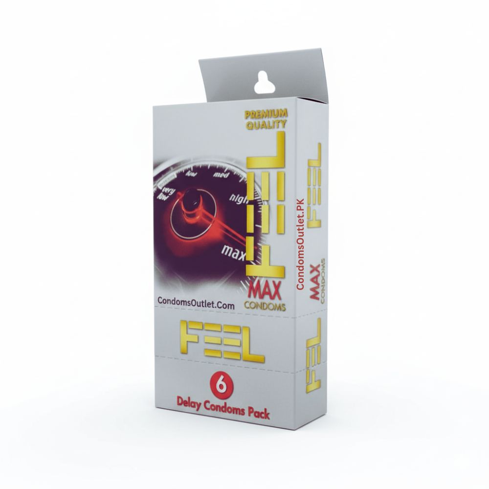 Feel Max Delay Condoms - 18 Pack Dispenser - Maximum Performance Timing