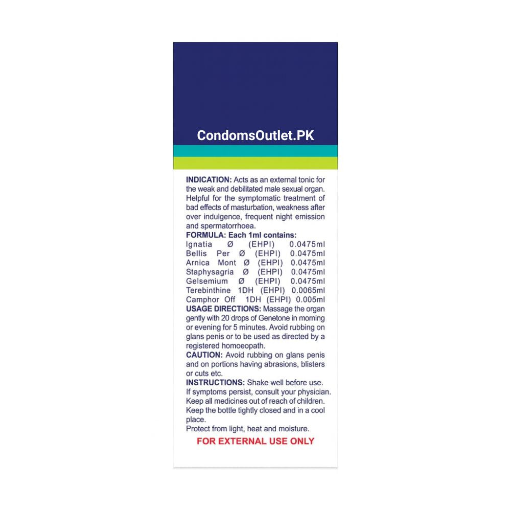 Dr Masood Genetone Oil (60ml) - Homeopathic Vitality & Strength