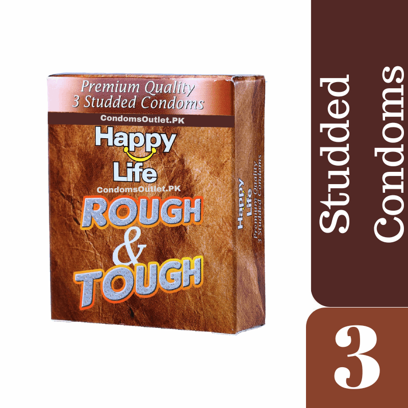 Happy Life Rough & Tough Condoms (3 Pack) – Intense Stimulation