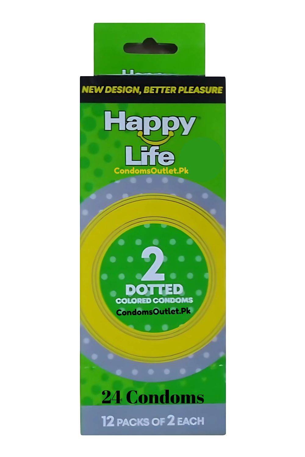 Happy Life Dotted Condoms (24 Pack) – Intense Stimulation