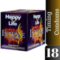 Happy Life Intense Delay Condoms (18 Pack) – Long Lasting Timing