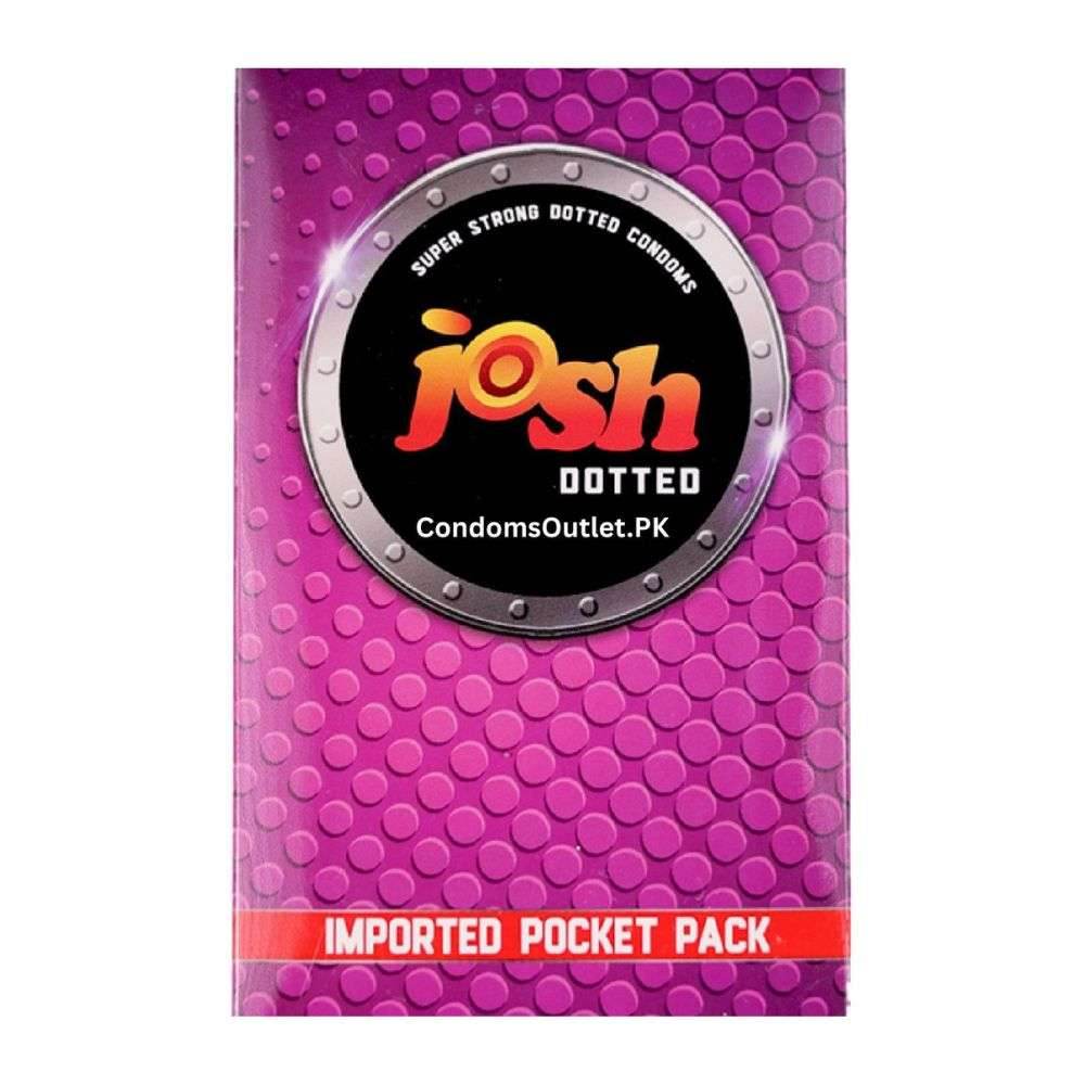 Josh Dotted Condoms - 3 Pack - Stimulating Raised Dots for Pleasure