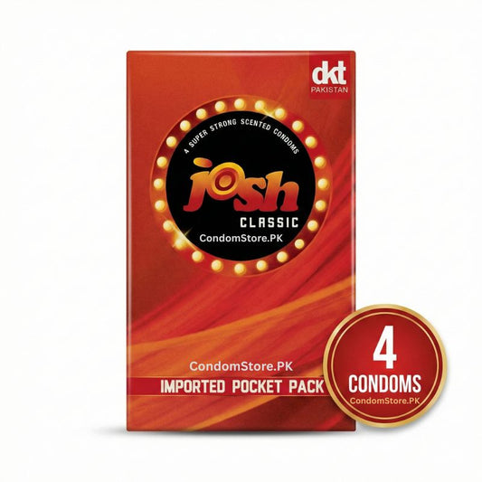 Josh Classic Condoms (4 Pack) - Natural & Lubricated