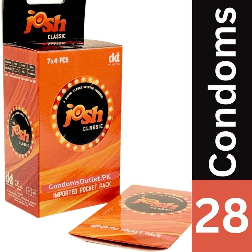 Josh Classic Condoms - 28 Pack Dispenser - Reliable Everyday Protection