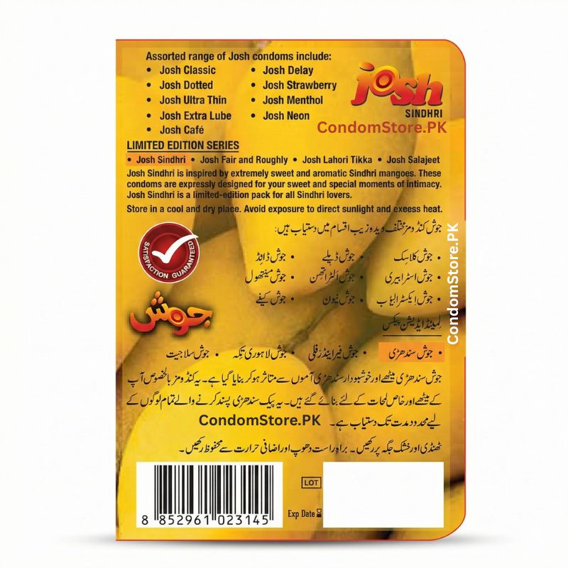 Josh Mango Condoms (3 Pack) - Sindhari Aam Flavor