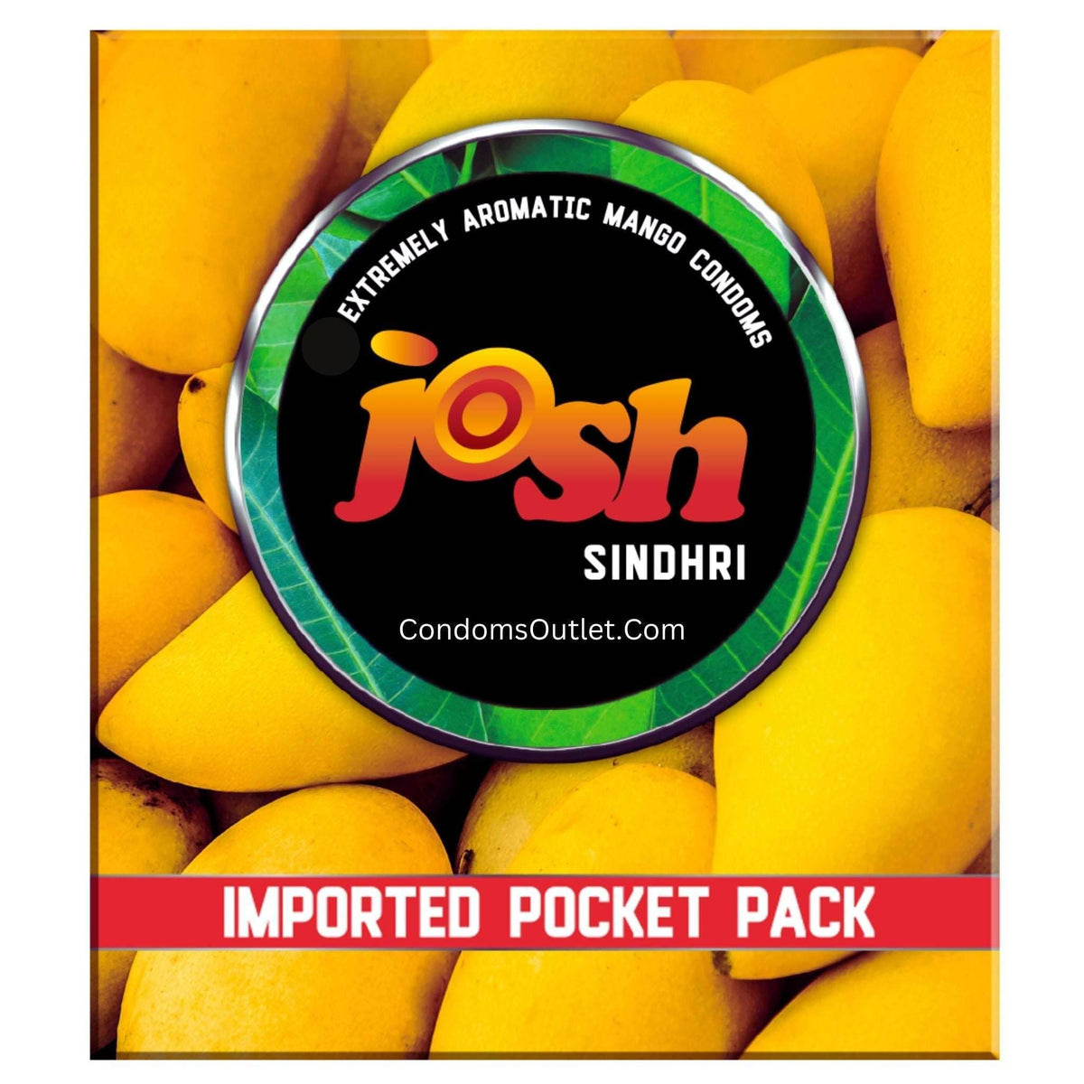 Josh Mango "Sindhari Aam" Flavored Condoms - 3 Pack