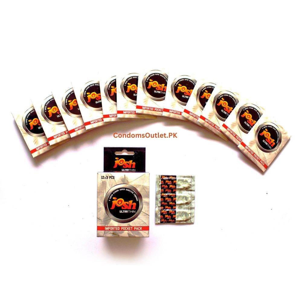 Buy Josh Ultra Thin Condoms (36s) Online | Extra Pleasure | CondomsOutlet.Pk
