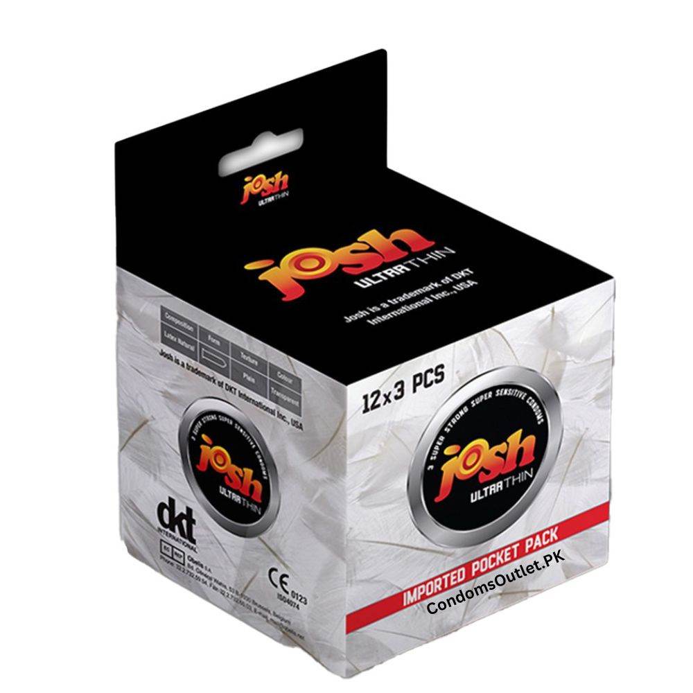 Josh Ultra Thin Condoms - 36 Pack - Natural Feel & High Sensitivity