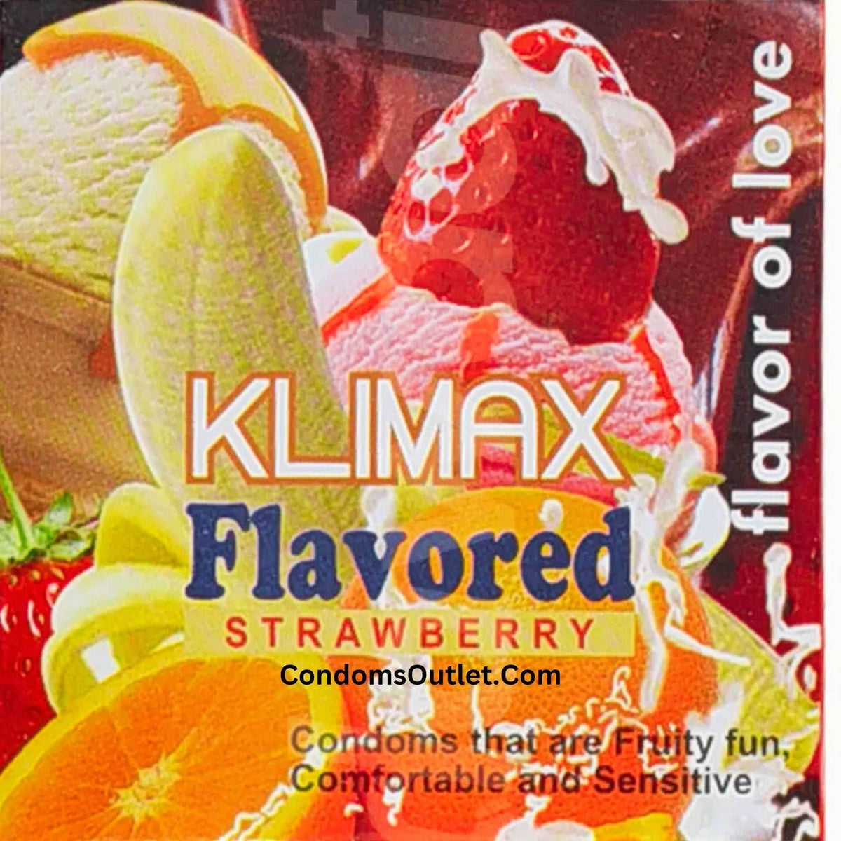 Klimax Strawberry Flavored Condoms (2 Pack) – Sweet Romance