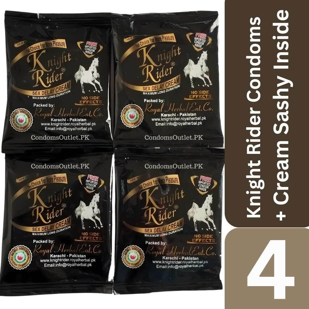 Knight Rider Condom & Delay Cream (4 Pack) – Endurance & Timing Bundle