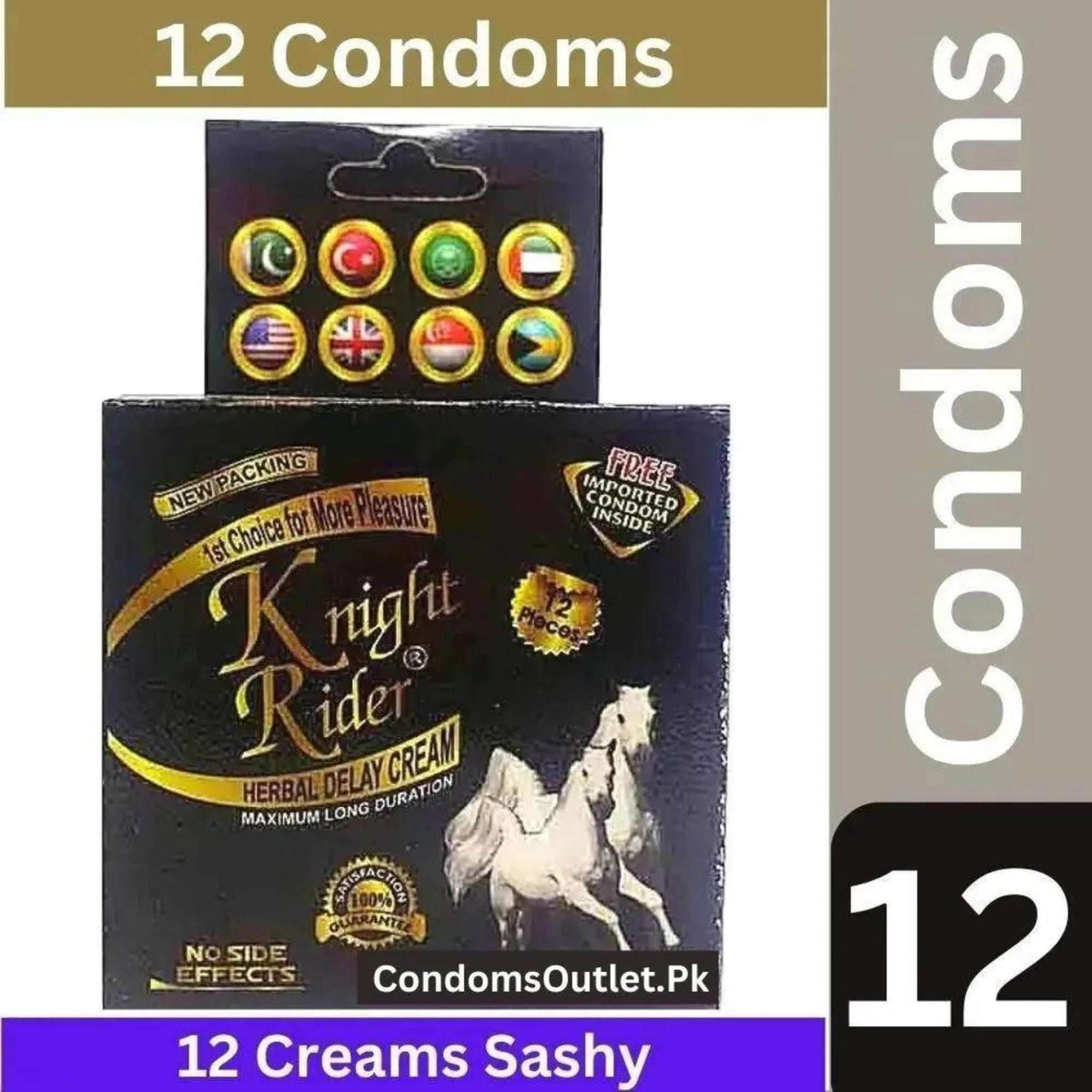 Knight Rider Condoms & Delay Cream - 12 Pack