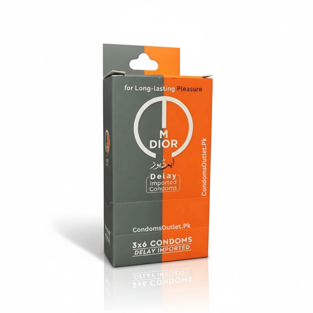 MDior Delay Condoms - 18 Pack Dispenser - Premium Long Lasting Performance