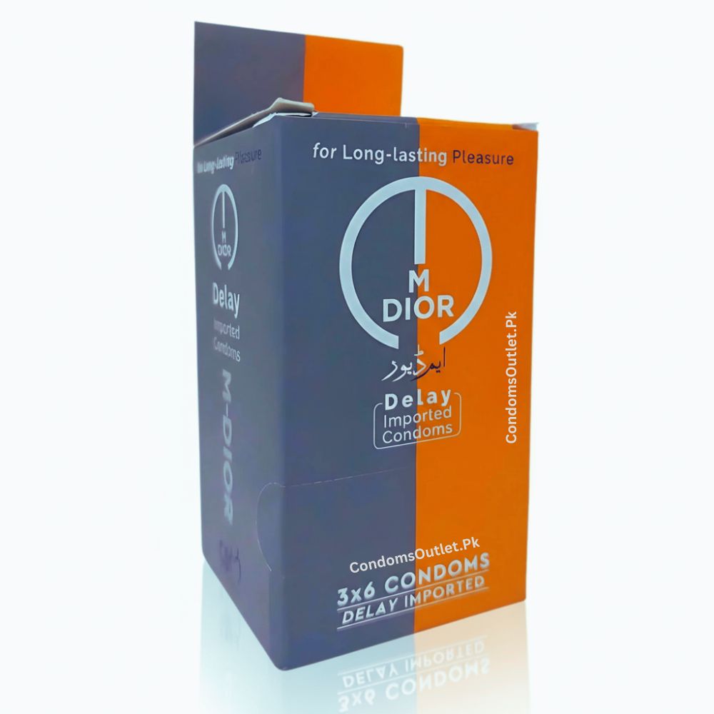 MDior Delay Condoms - 18 Pack Dispenser - Premium Long Lasting Performance