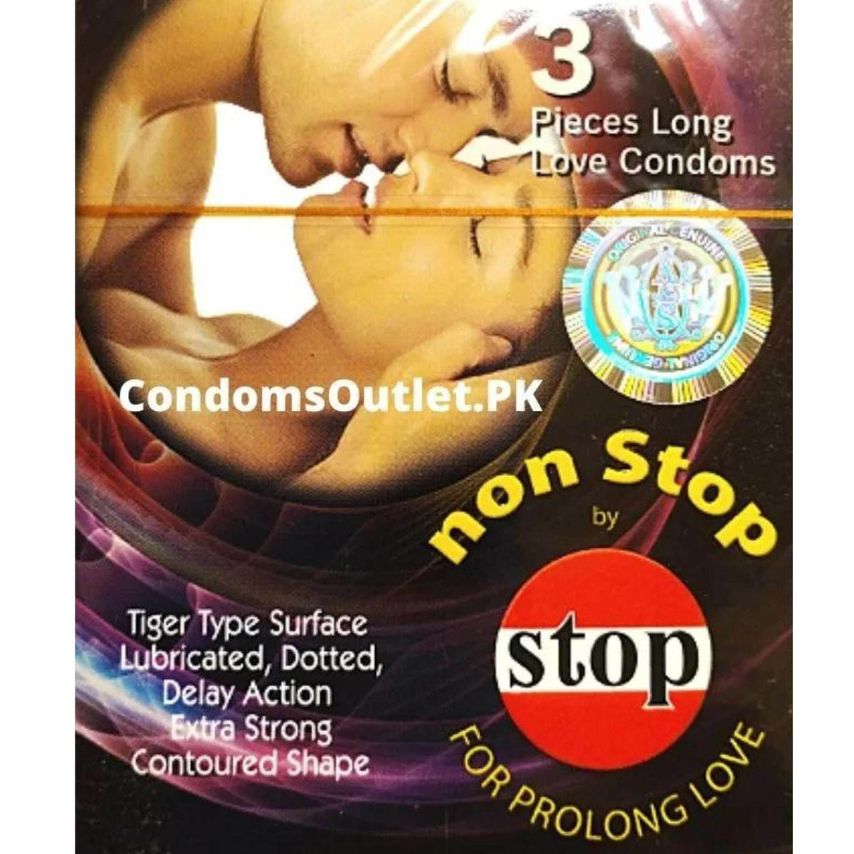 Non Stop Long Love Condoms - 3 Pack - 6-in-1 Ultimate Performance