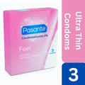 Pasante Feel Condoms 3 Pack - Ultra Thin & Sensitive