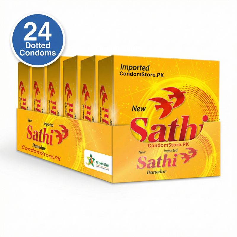 Sathi Danedar Condoms (24 Pack) - Dotted Value Box