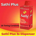 Sathi Plus Delay Condoms (18 Pack) – Extra Timing & Stamina