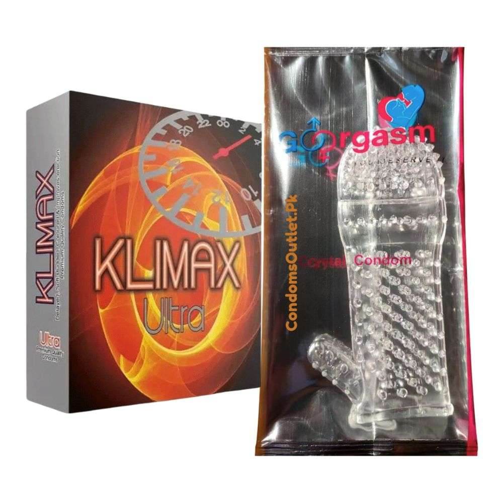 Silicone Condom & Klimax Condom Bundle - Sensation & Fun