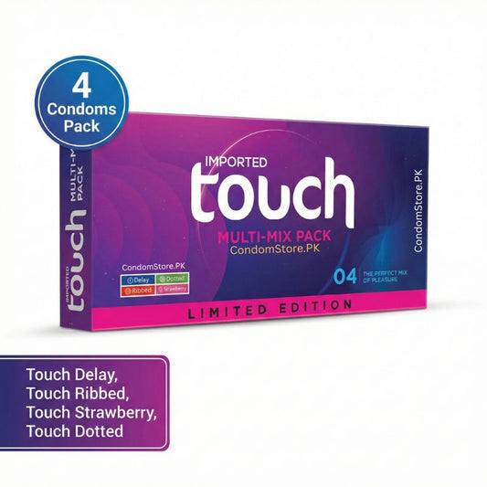 Touch Multi Mix Condoms (4 Pack) - 4-in-1 Variety Pack