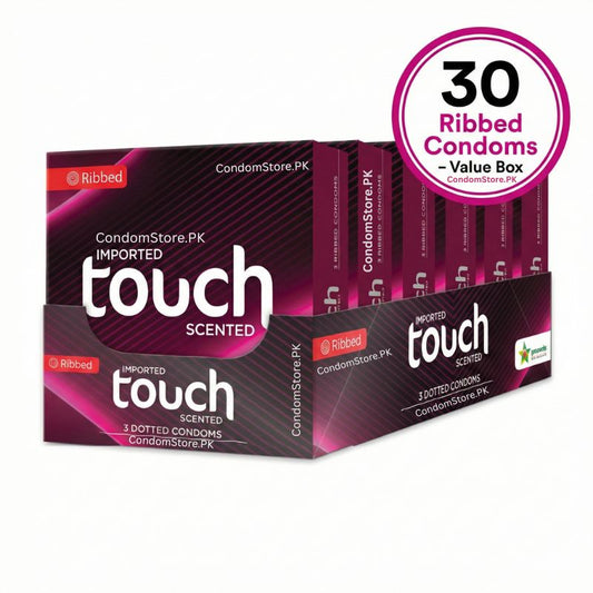 Touch Ribbed Condoms (30 Pack)