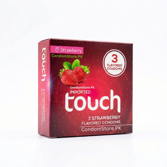 Touch Strawberry Condoms (3 Pack) 