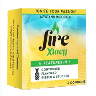 Fire Xtacy Dotted Ribbed Flavoured Condoms