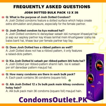 Josh Dotted Condoms Box (48 Condoms) At Wholesale Price - Image 2