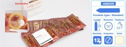 UNIDUS Long Love Condom 12 Pcs