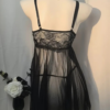 Babydoll Lingerie Set with Matching Thong, Sheer Lace-Trim - Image 5
