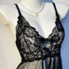 Babydoll Lingerie Set with Matching Thong, Sheer Lace-Trim - Image 3