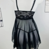 Babydoll Lingerie Set with Matching Thong, Sheer Lace-Trim - Image 2