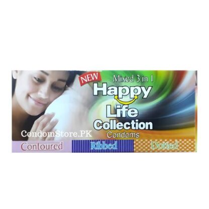 Happy Life Collection Mixed 3 in One Condoms