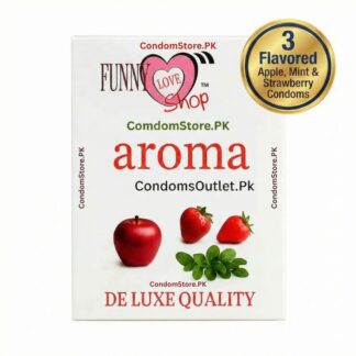Aroma Dotted Flavoured Condoms (3 Pack) - Apple, Mint & Strawberry Mix