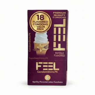 Feel Vanilla Flavored Condoms (18 Pack) - Sweet Value Box