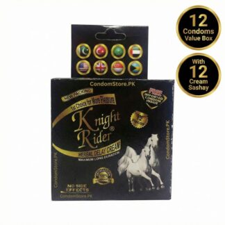 Knight Rider Condoms (12 Pack) + 12 Delay Cream Sachets