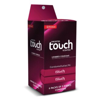 Touch Ribbed Condoms - 30 Pack - Jasmine Scented