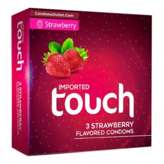 Touch Strawberry Flavored Condoms (3 Pack)